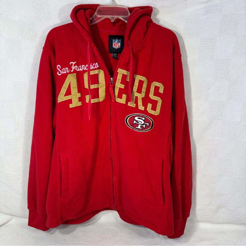 SAN FRANCISCO 49ers‎ NFL FULL ZIP HOODIE SIZE ADULT Xlarge Jacket Red